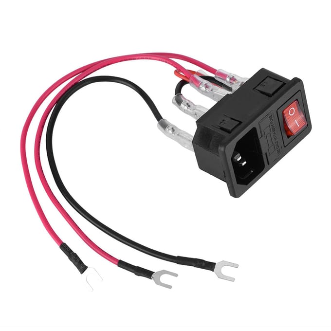Utype Stekker 10A 220V110V Voeding Schakelaar Adapter Stopcontact Module met Een Zekering voor 3D Printer black