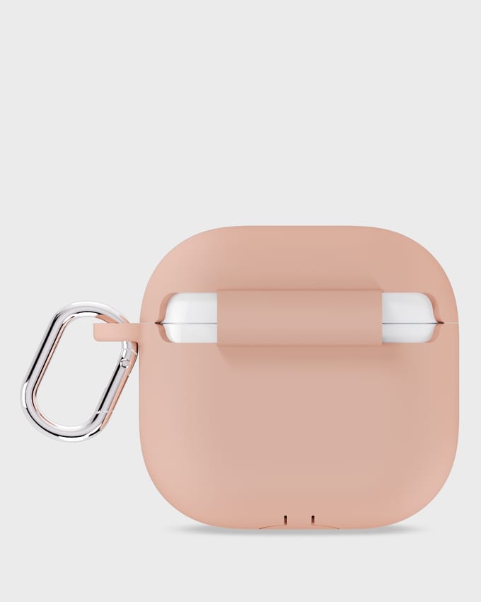 Holdit Solid Silicone Case voor de Apple AirPods 4 - Bare Pink