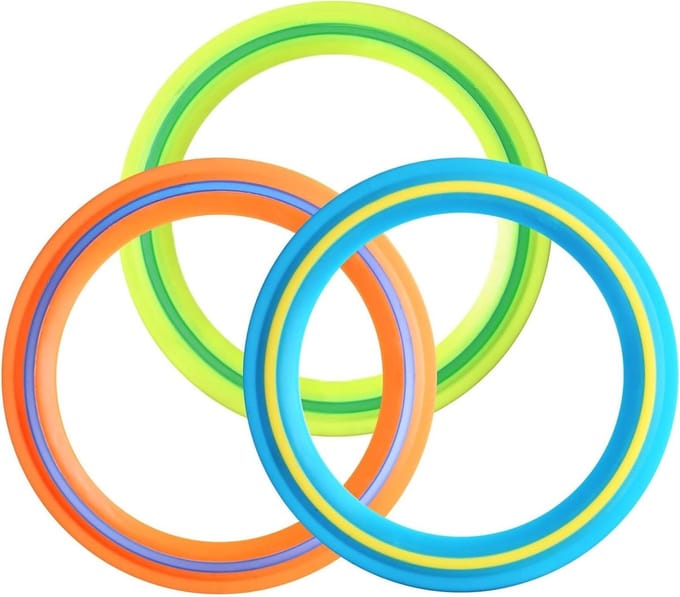 Vliegende Ringen - Werpspel Speelgoed - Buiten Spelen - Aerodynamisch Ontwerp - 25 cm - Set van 3