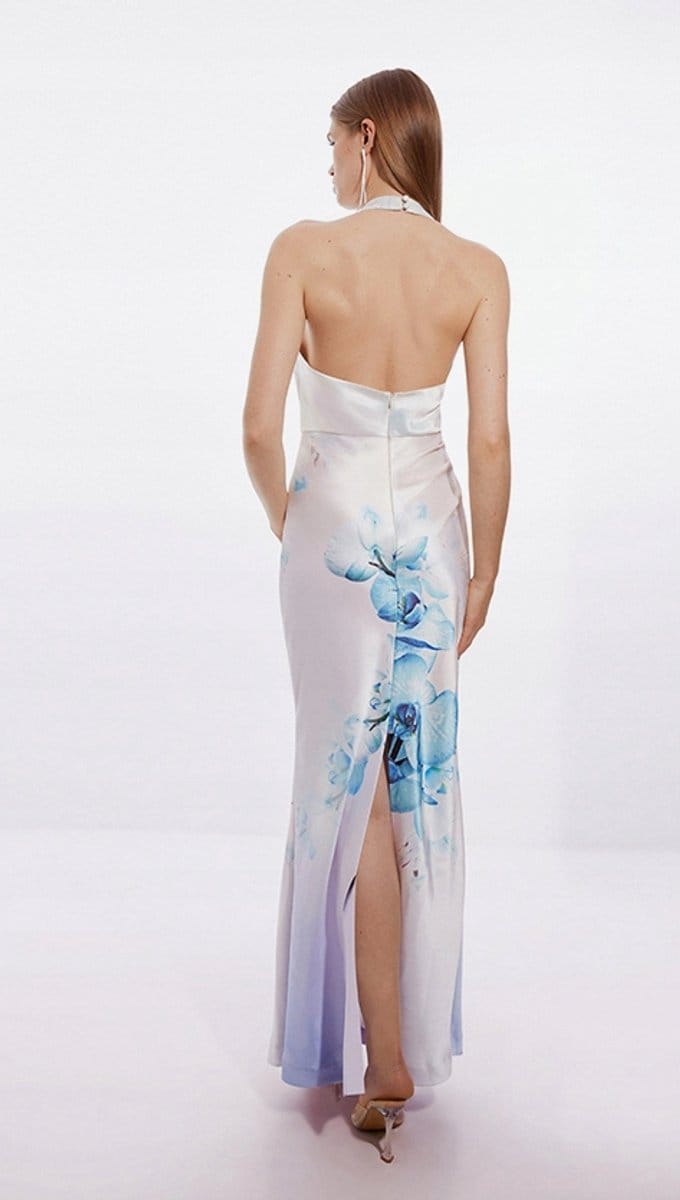 Karen Millen B1C - Petite Maxi Cocktailjurk - Patroon