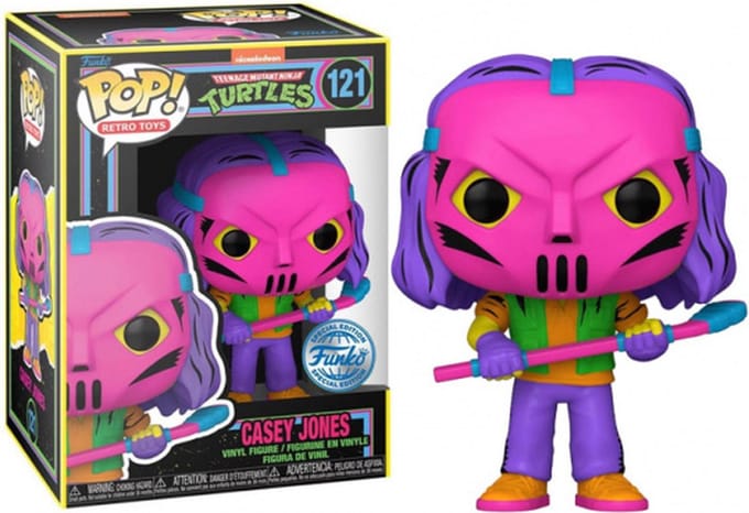 Funko Pop! Teenage Mutant Ninja Turtles (1987) - Casey Jones Blacklight Exclusive