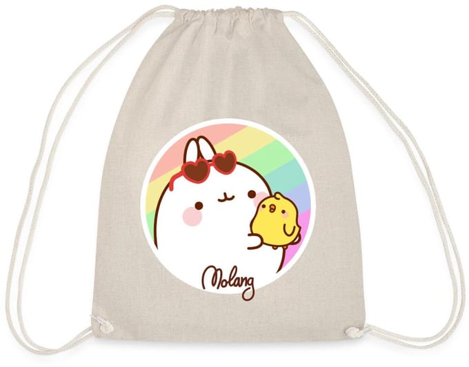 Molang Piu Piu Regenboog Gymtas