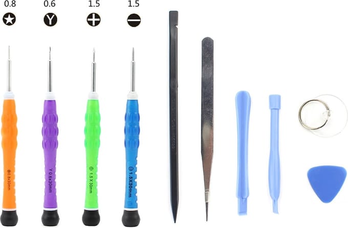 Let op type!! JIAFA JF-612-2 10 in 1 Repair Tool Set for iPhone / Samsung