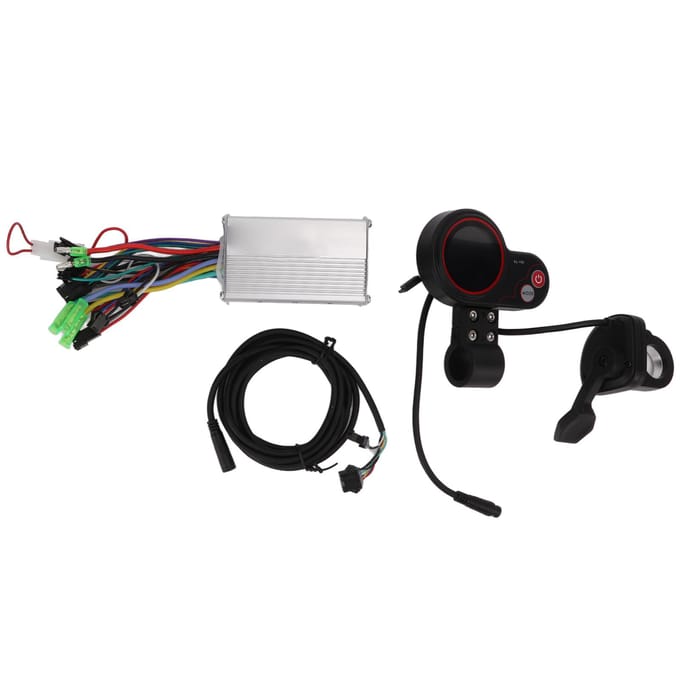 24V‑48V 250W 350W Elektrische Scooter Borstelloze Controller Kit met LCD Display Waterdichte Kabel black