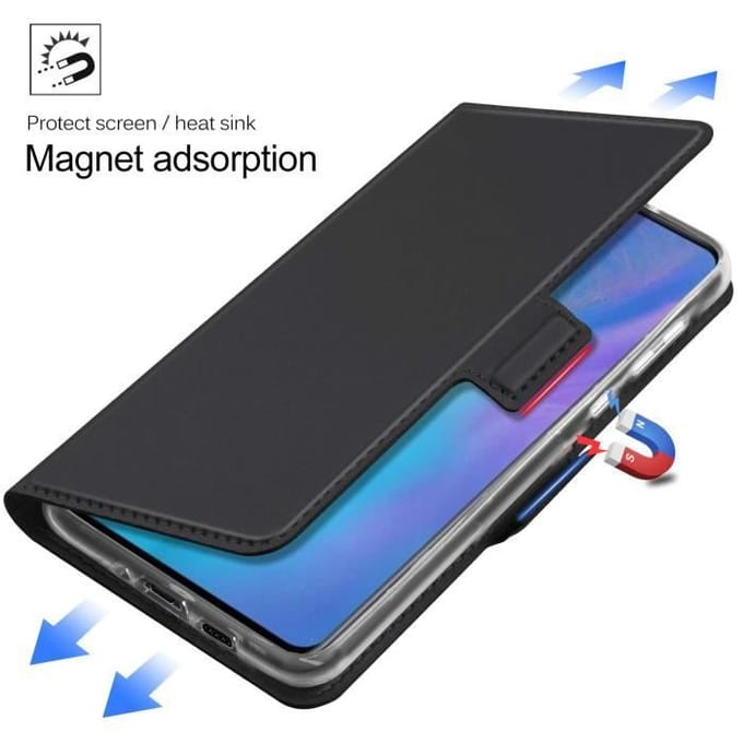 Hoes - Huawei - P30 Pro - Flip Premium - Zwart - Magnetische sluiting - Videostandaard