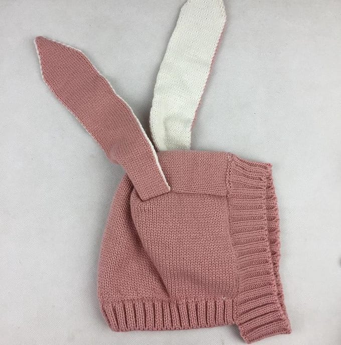 New Age Devi - Mutsje met Konijnenoren voor Baby - Kindermuts - Bunny Muts - Roze