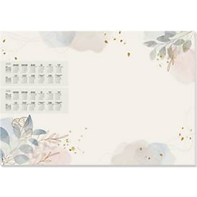 Sigel bureau onderlegger - Pastel Garden - met kalender 2024/2025 - SI-HO304