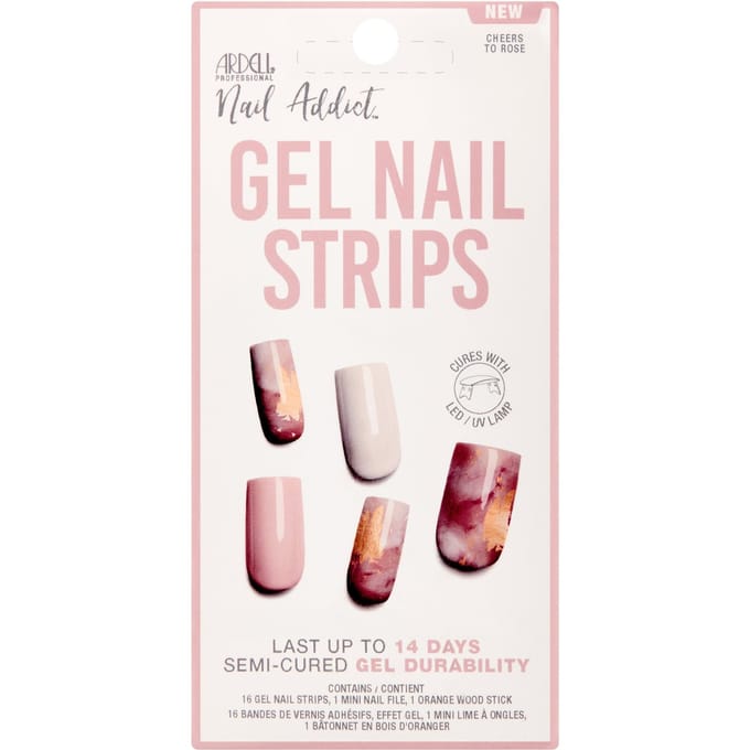 Ardell LED Gel Nail Art Strips  - Cheers to Rose