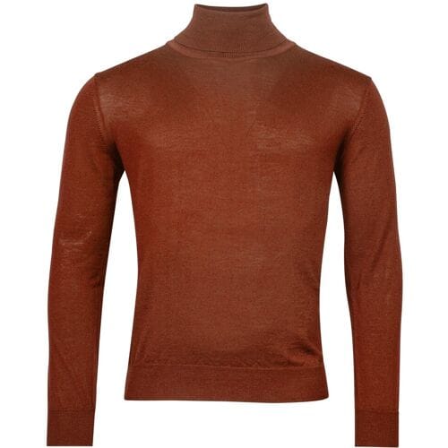 Baileys Trui Rollneck Merino Single Knit Stone Red / male