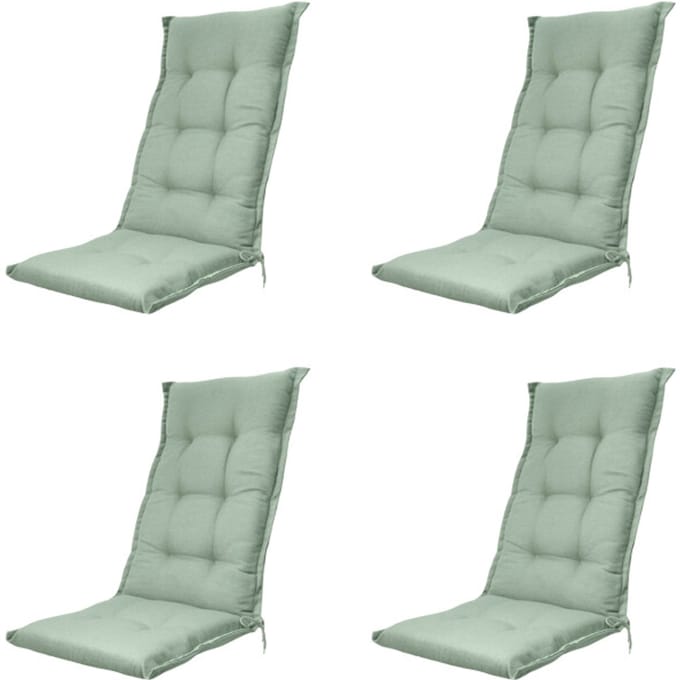 Madison - Tuinstoelkussen Hoge Rug Napels kaki - Ca. 123x50 cm - Set van 4
