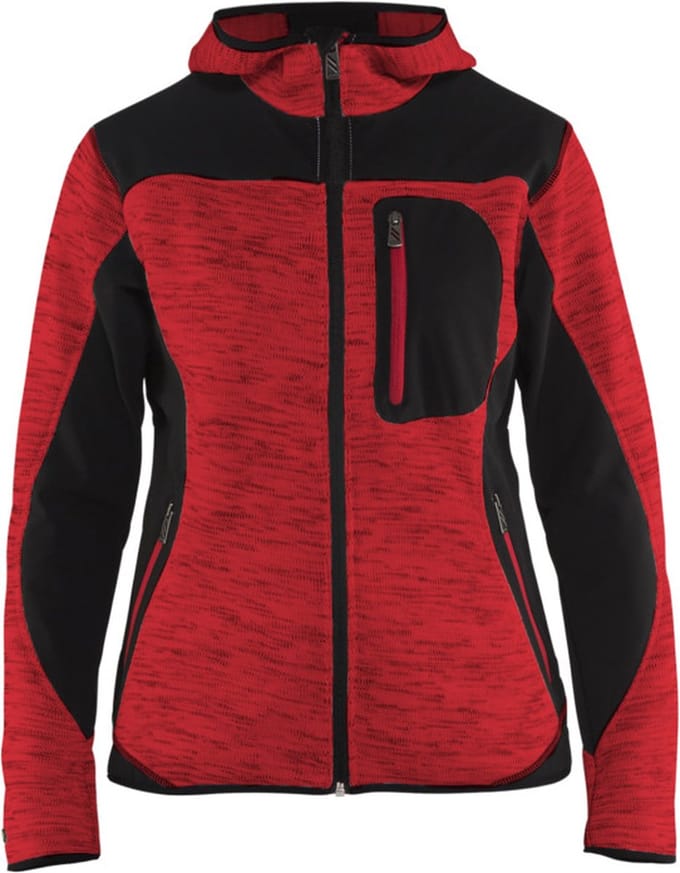 Blaklader Dames Vest met Softshell 4931-2117 - Rood/Zwart - XXXL