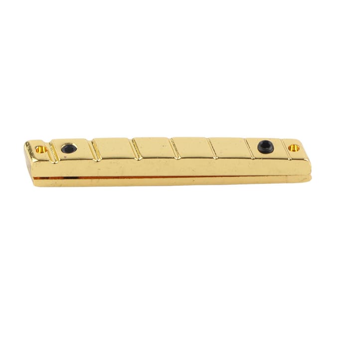 7-Snarige Multiscale Gitaarbrug Zadel Elektrische Gitaren Vervangingsaccessoire Messing Gouden beige
