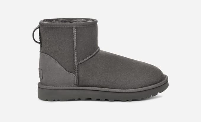 UGG® Classic Mini II for Women in Grey, Size 7, Twinface/Polyester/Leather