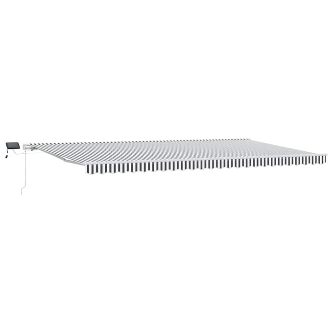 vidaXL - Uitschuifbare - luifel - Antraciet - en - Wit - 600 - × - 300 - cm