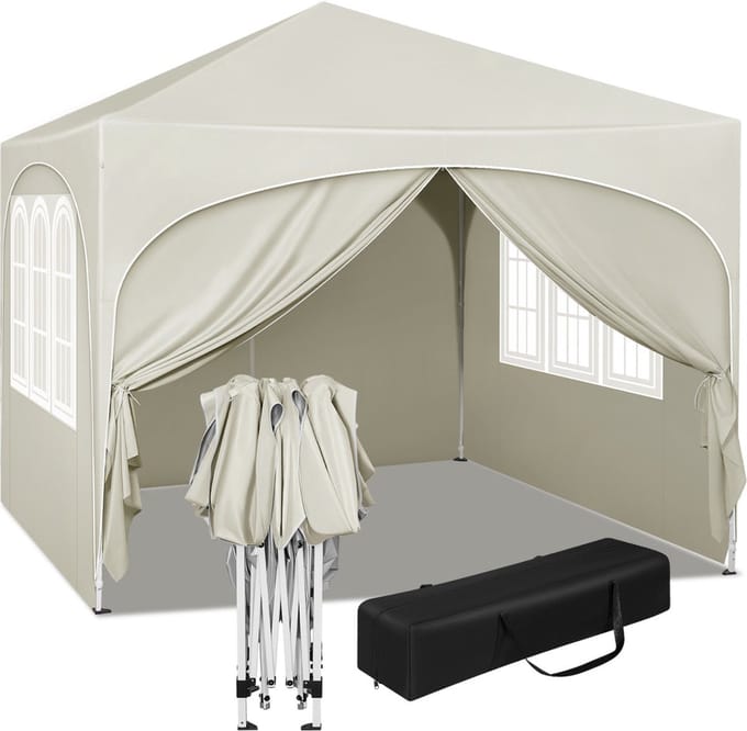Bolt Edge Partytent - Beige - Easy up - Opvouwbaar - Waterdicht - 3x3m