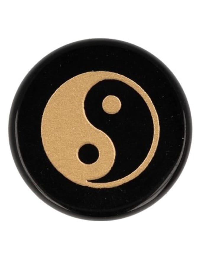 Obsidiaan zwart zaksteen Yin Yang