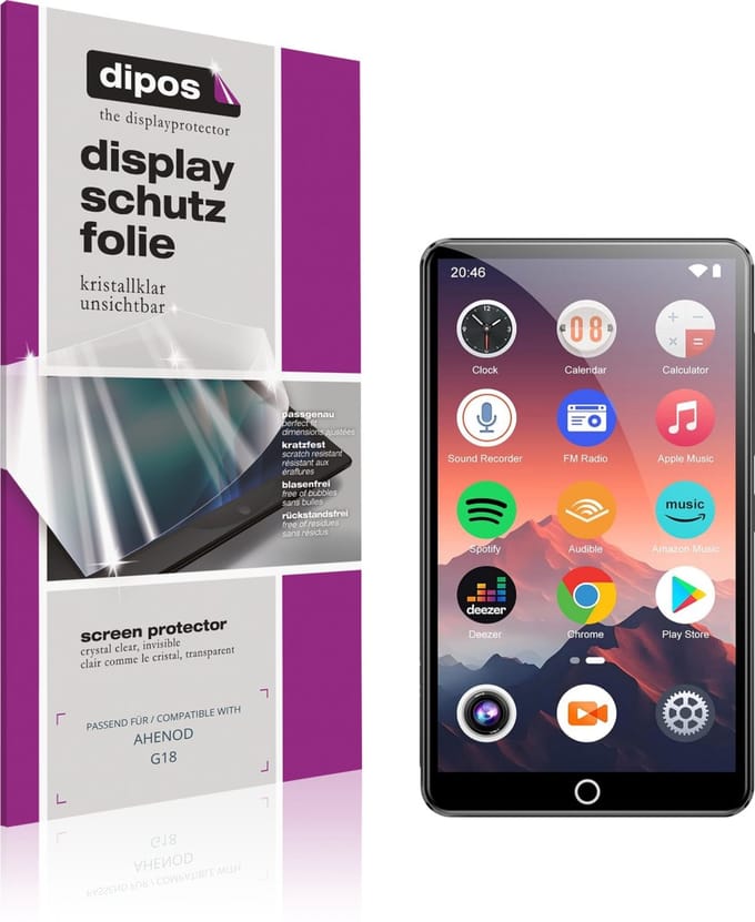 dipos – 4x Beschermfolie geschikt voor AHENOD G18 | Krasbestendige & heldere Screenprotector Ultra-Thin