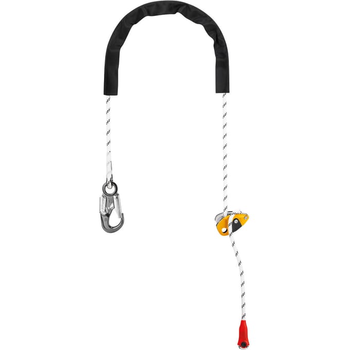 Petzl Grillon Hook International 2 m Wit/Geel – Verstelbare positioneringslijn met HOOK-connector