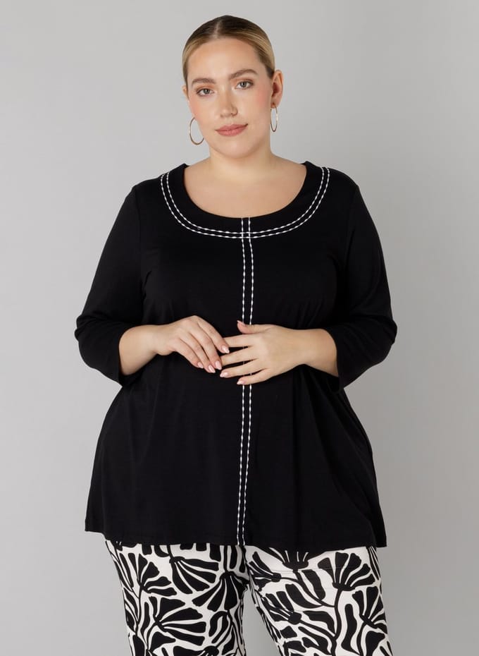COLLETTA Oprah Tops - Black - maat 2(50)