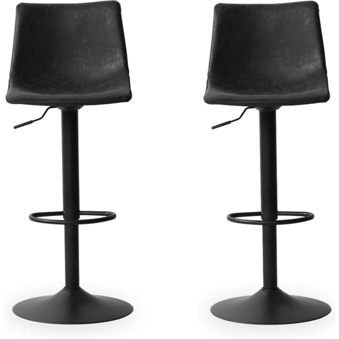 Stozy Barkruk Fara Zwart - 2 Stuks