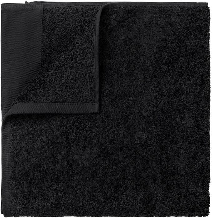 Riva Badtextiel Off Black | 30 x 50 set/2 cm | Zwart | Katoen