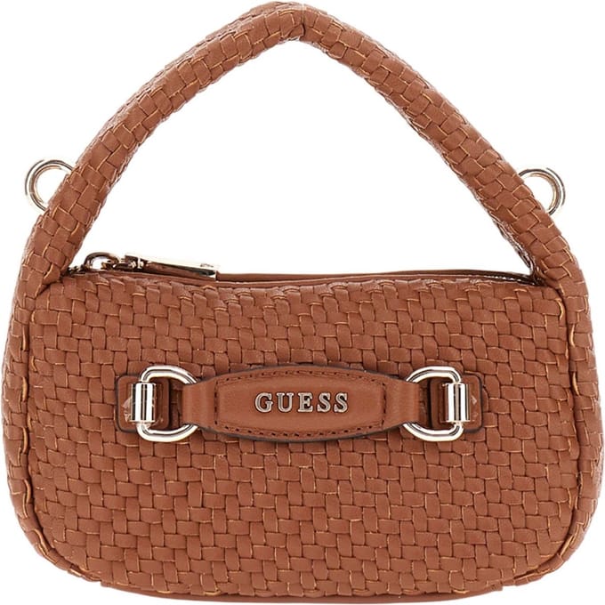GUESS Schoudertas Handtas Francy Mini Hobo Bag Cognac Bruine