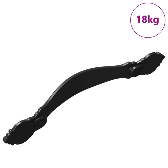 vidaXL - Handvat - 968 - st - Zwart - Zinklegering