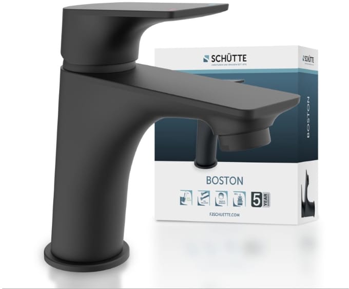 SCHÜTTE BOSTON Wastafelkraan - Mengkraan - Mat Zwart