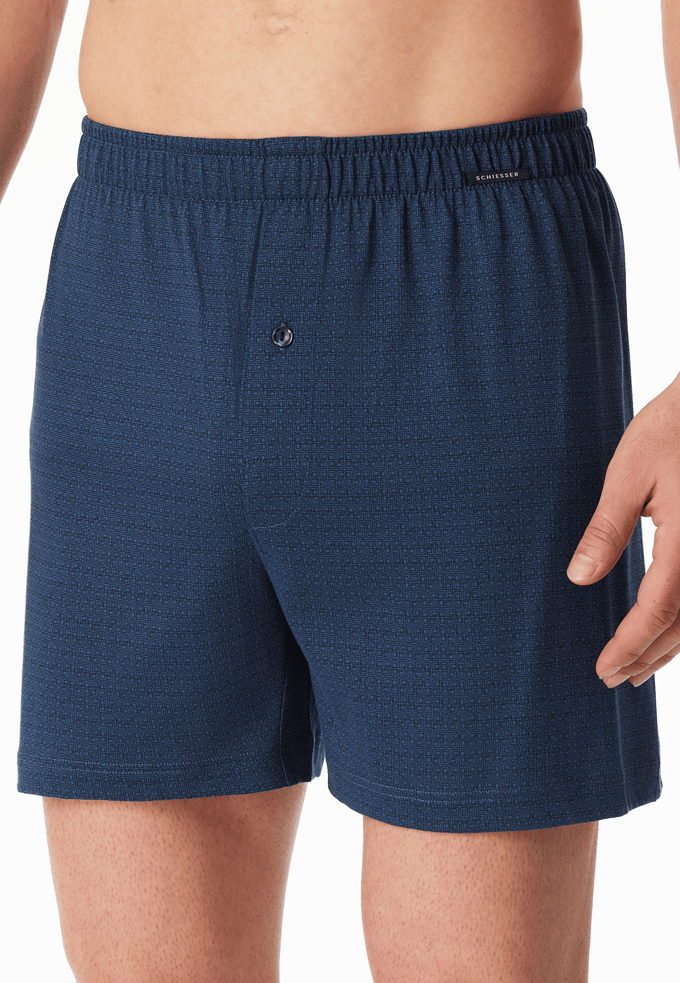 Boxershorts, set van 2, jersey, effen en met patroon - Boxershorts multipack 14