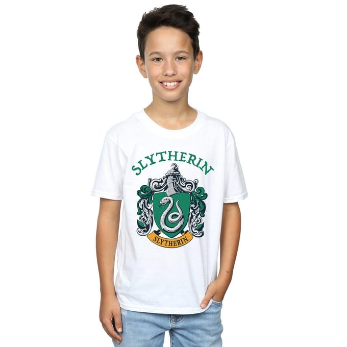 Harry Potter Jongens Slytherin T-shirt (Wit)