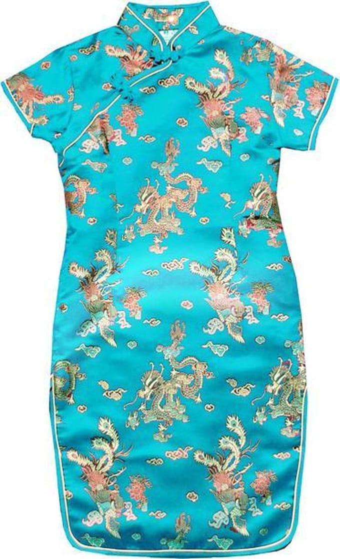 TA-HWA Chinese Kinderjurk Dragon & Phoenix Meisjes Jurk 128