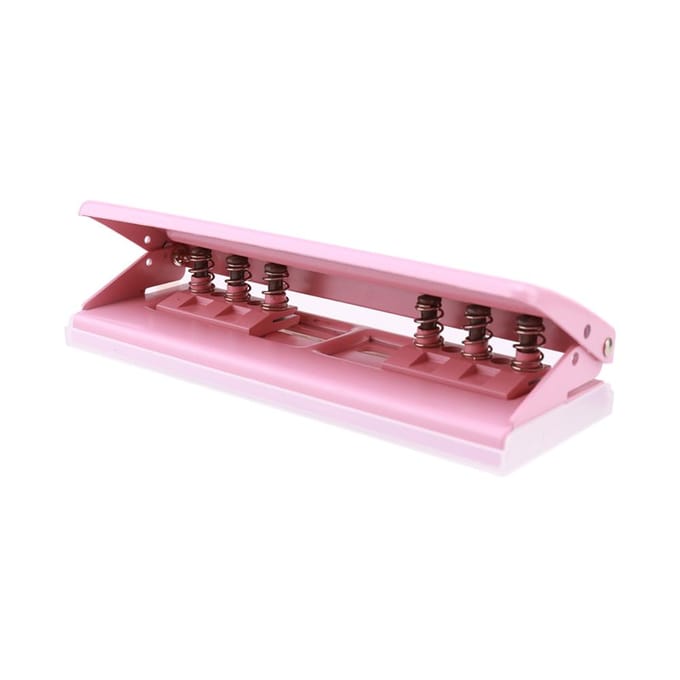 Verstelbare 6-gaats desktop perforator voor A4 A5 A6 B7 Zuivelplanner Organizer Zes-ringband met capaciteit voor 6 vellen