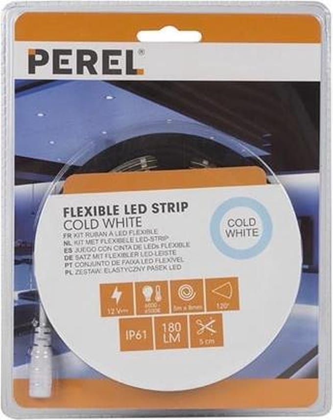 3 meter LED strip - Koud wit - Complete set - Inkortbaar