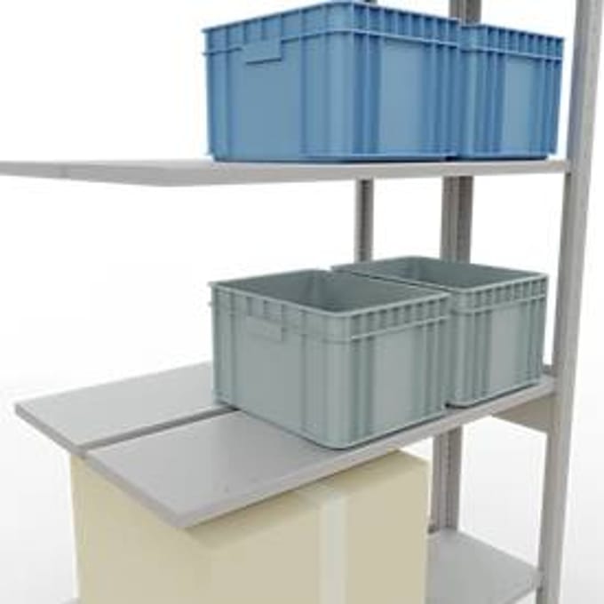 SCHULTE Lagertechnik - Dubbele stapelbak type 150 - 2500x1000x2x300 mm 2x6 schappen
