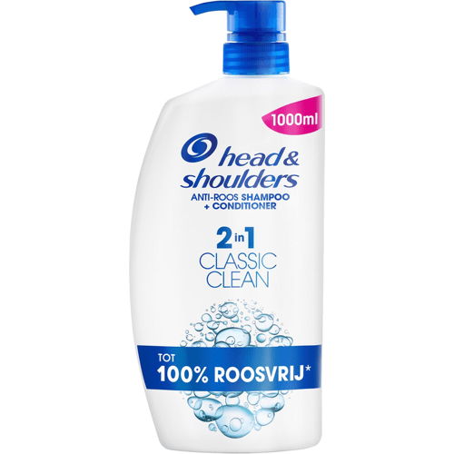HEAD&SHOULDERS Head & Shoulders Classic 2-in-1 Anti-Roos Shampoo + Conditioner - 1000ml - Pomp