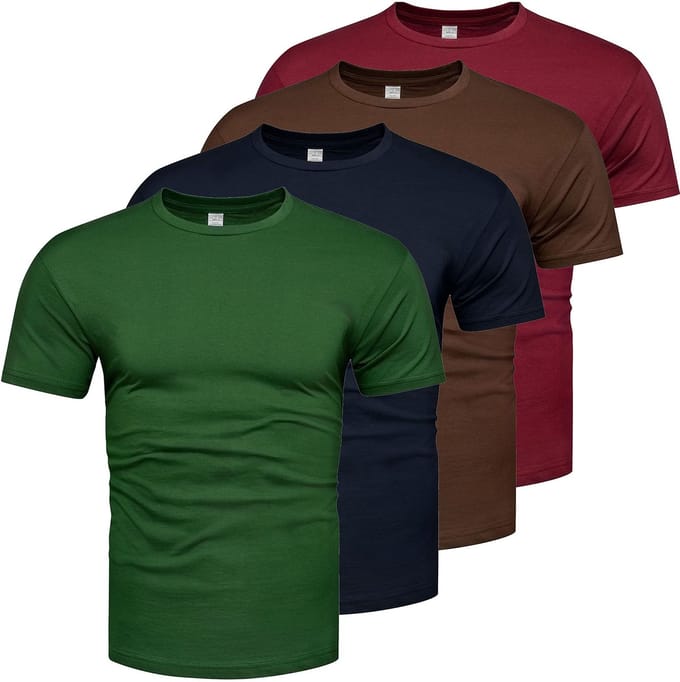 Recea - Set van 4 Herenshirts - Katoen - Klassiek - Diverse Kleuren