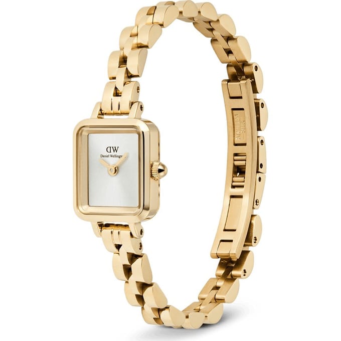 Daniel Wellington DW Watch Quadro Mini Arch 3-link White Sunray Gold 15.4X18.2mm