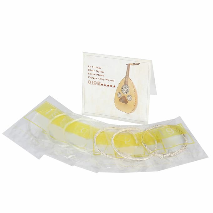 Duidelijke Nylon Verzinkt Koperlegering Oud Snaaren Set Vervangend Accessoire (12 snaren) white