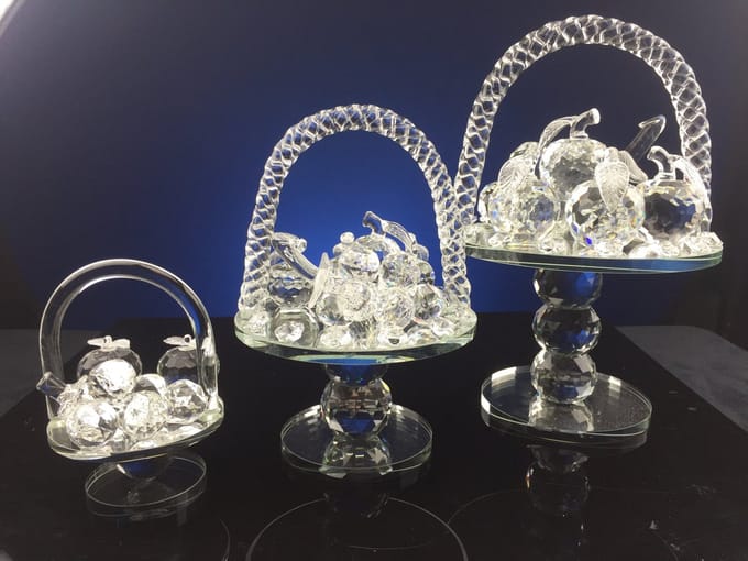 Luxe Kristallen Zwanen met Boog – Kleine Maat – Elegant en Romantisch Design