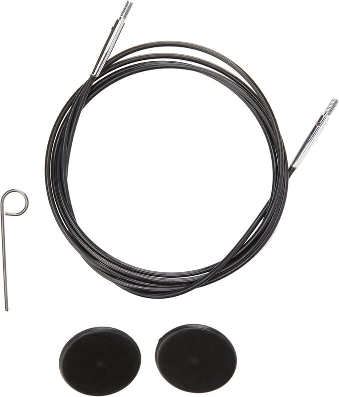 Verwisselbare Kabel - Breikabel - Projecten Breien - Soepele Stevige Verbinding - 94 cm - Zwart