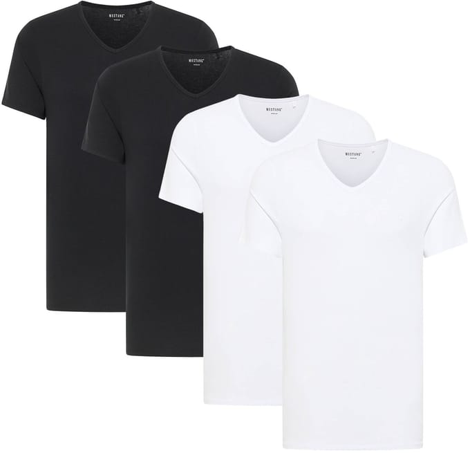 Mustang T-shirt Style Amado 4-Pack Verpakking van 4