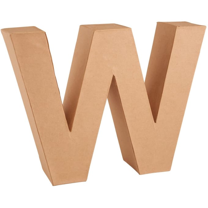 Kartonnen brief - Letter "W"