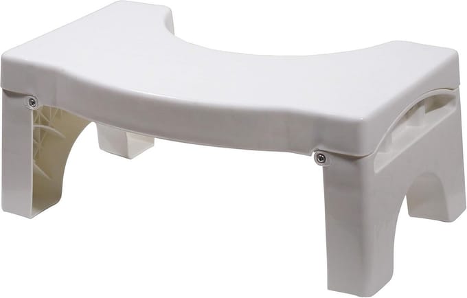 Toilet Kruk - Squat Stool - Ontlasten - Opvouwbaar - 25 x 41 x 17.5 cm - Wit