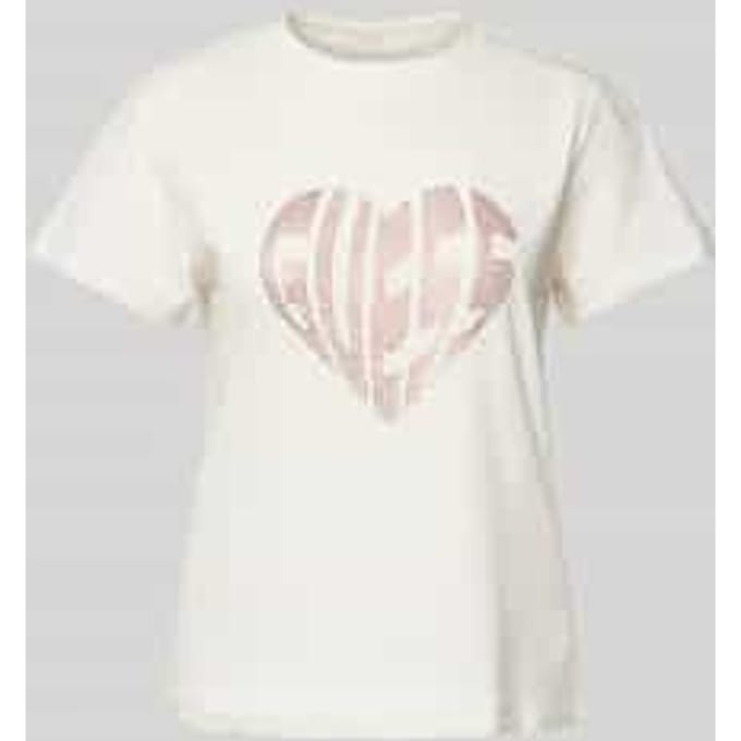 T-shirt met labeldetail, model 'JULIA'