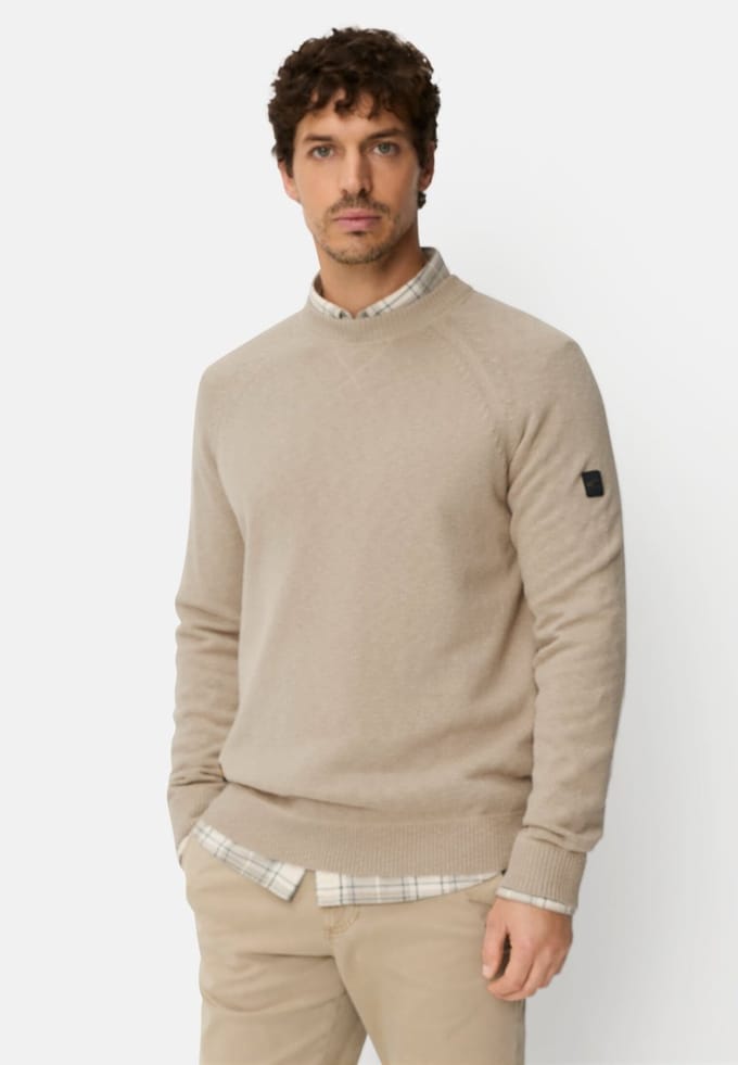 camel active Trui met ronde hals - Maat - Beigemenswear-XXL