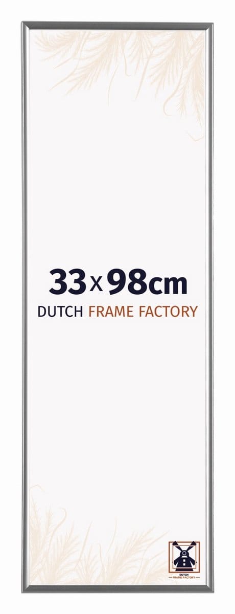 Fotolijst 33x98 cm - Kunststof - Zilver Hoogglans - Easy