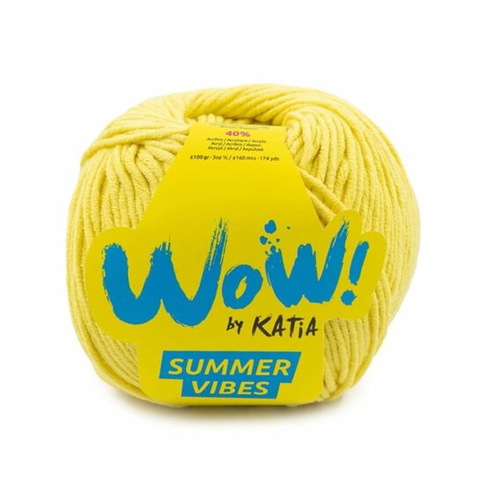 Katia WOW Summer Vibes - 94 geel - Katoen/Acryl Garen