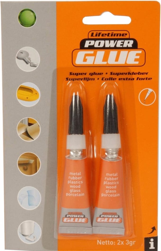 Hobby superlijm tube 3 gram 2 stuks