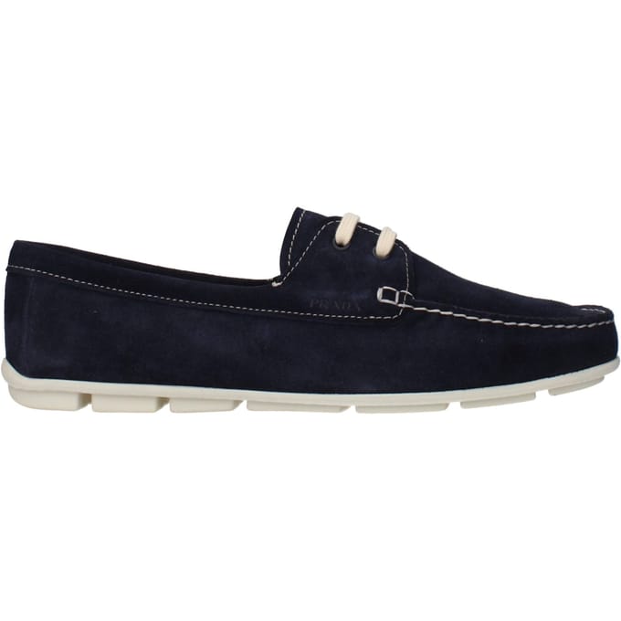 Prada Blauwe Leren Instappers