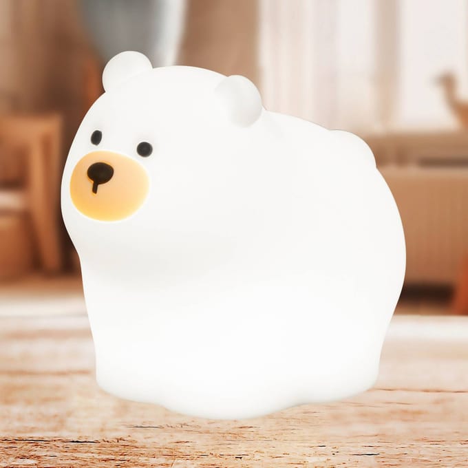 FH Lighting LED-batterijlamp Knut, wit, lengte 12 cm, siliconen